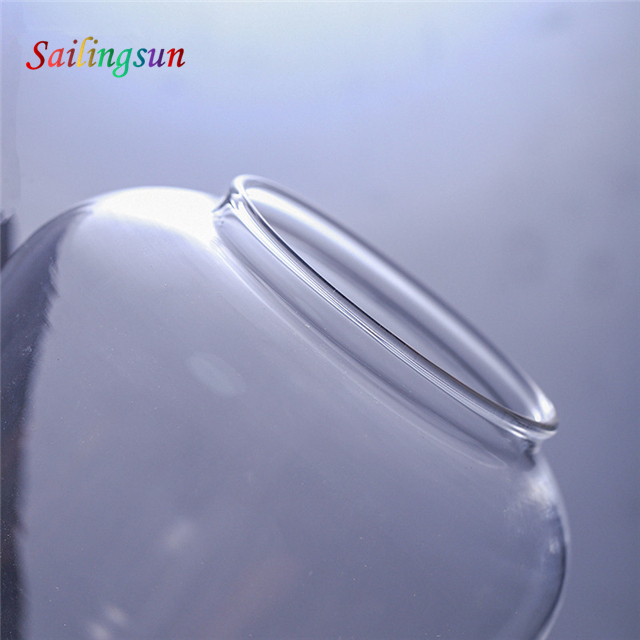 oversized sealed bamboo lid hand craft high clear pyrex thermo proof glass jar