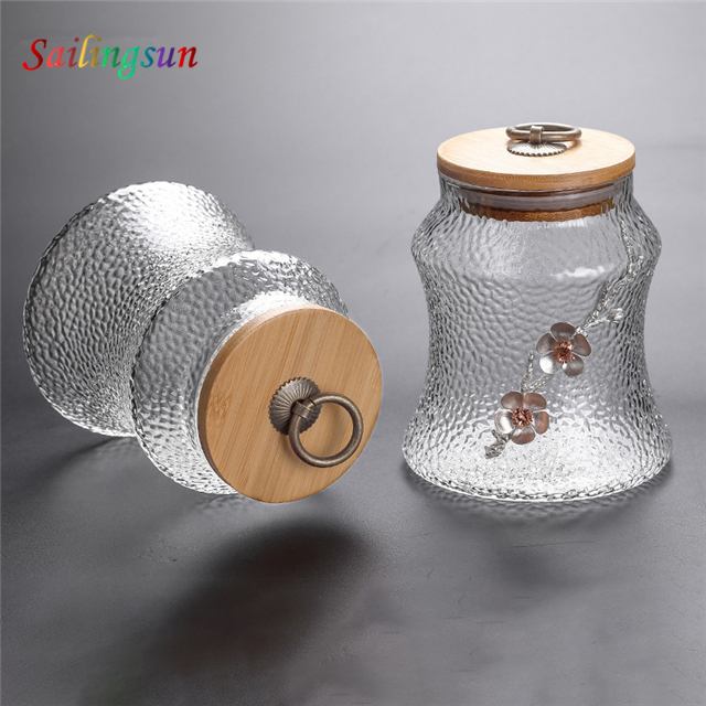 oversized with stopper handmade pyrex glass tea dry fruit jar