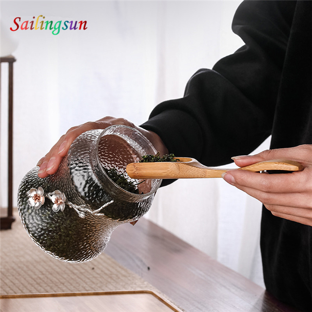 oversized with stopper handmade pyrex glass tea dry fruit jar