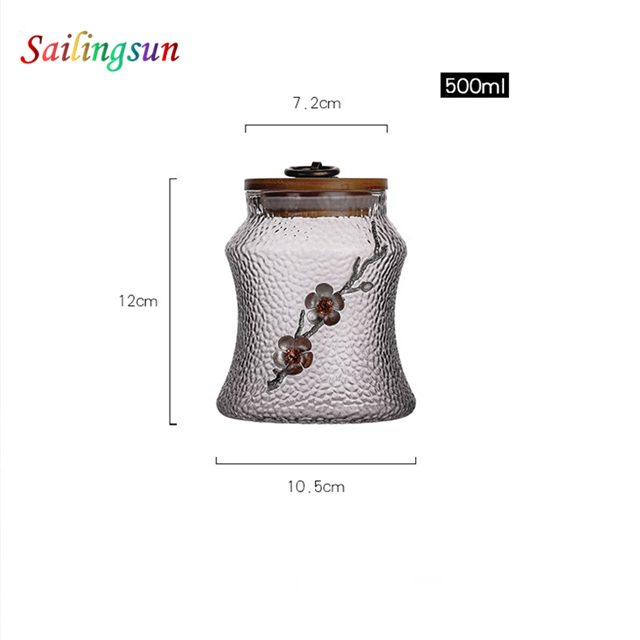 oversized with stopper handmade pyrex glass tea dry fruit jar