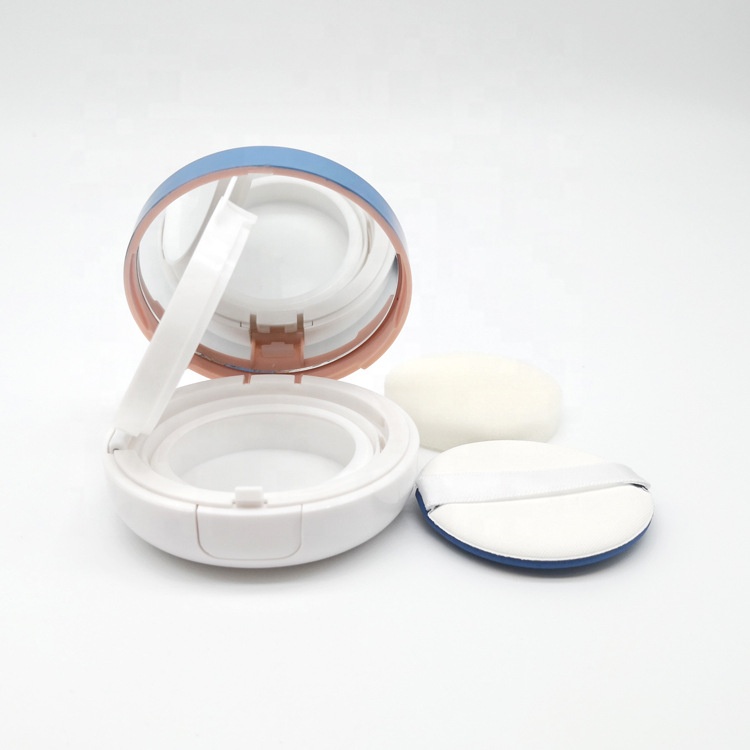 ow moq custom logo empty air cushion puff container box BB CC liquid foundation cream rressed mirror powder compact case