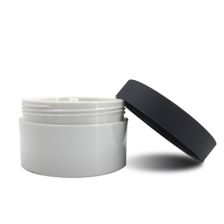 packaging cosmetic white round Facial Cream jar hair gel cream jar