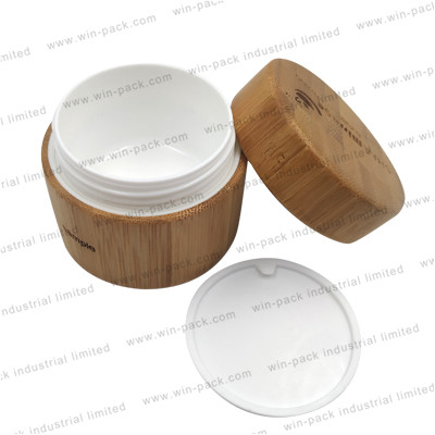 packaging cosmetics bamboo plastic skin care cream jar containers 30g