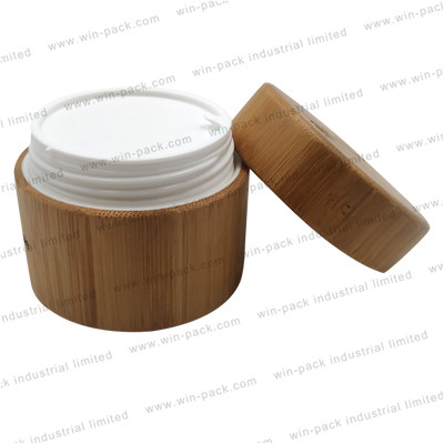 packaging cosmetics bamboo plastic skin care cream jar containers 30g