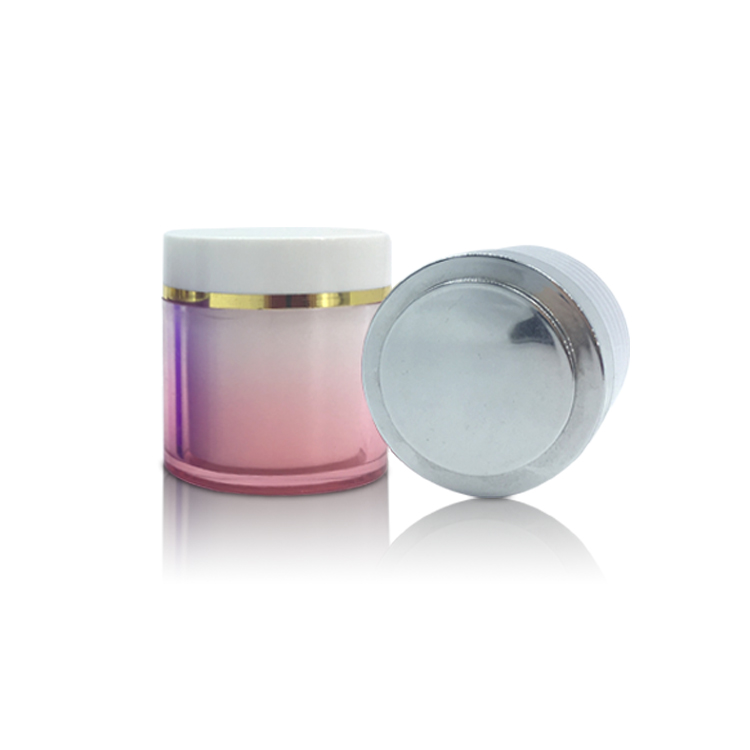 packaging recycle empty jar white colorful customized jar plastic cosmetic hair cream jar