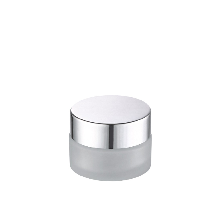 packaging skin care container set 15ml 20ml 30ml 50ml 100ml 120ml frosted glass jar with matte silver lid