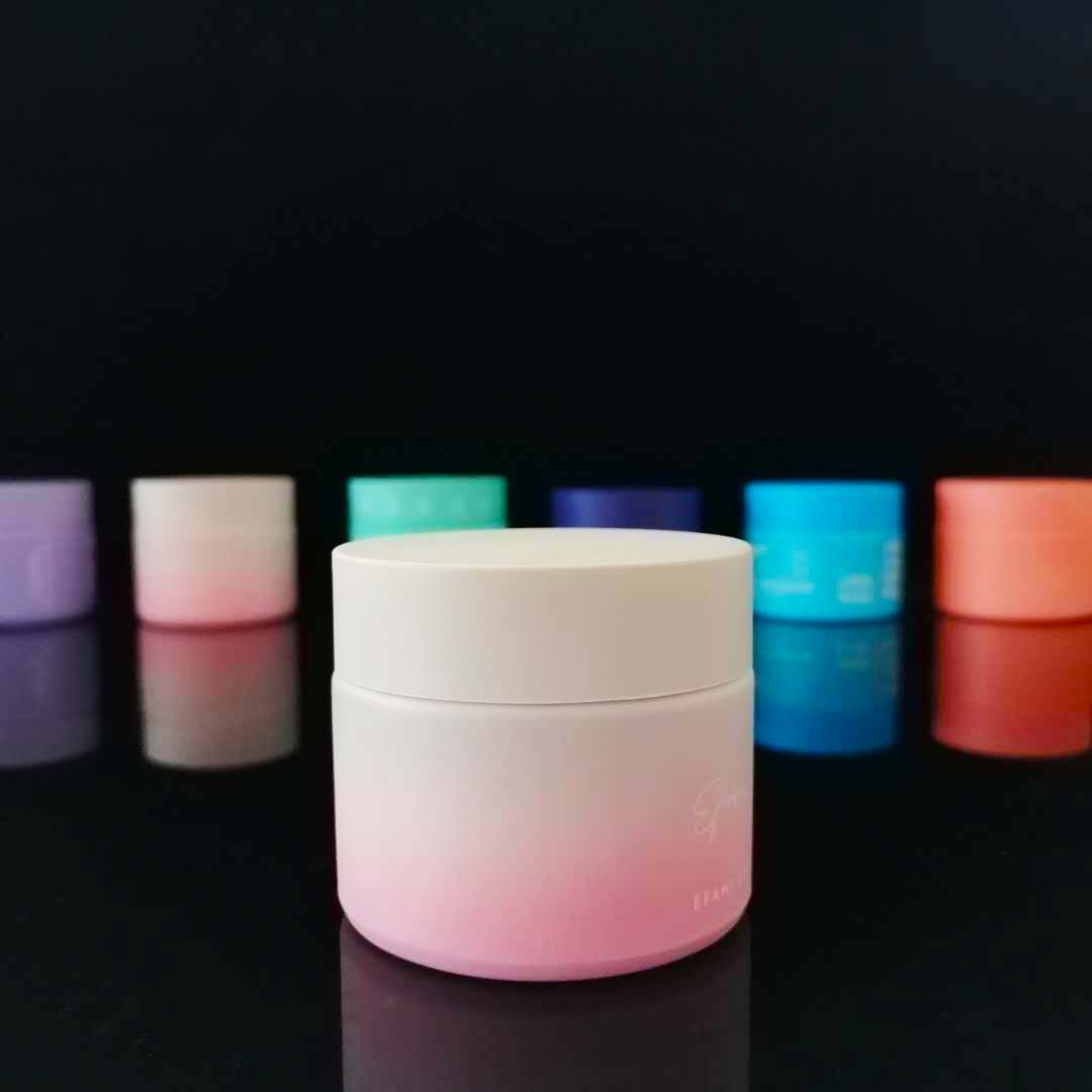 painted color beautiful woman skin care cosmetic container 10g 30g matte white jar for face cream