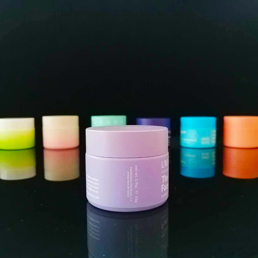 painted color beautiful woman skin care cosmetic container 10g 30g matte white jar for face cream
