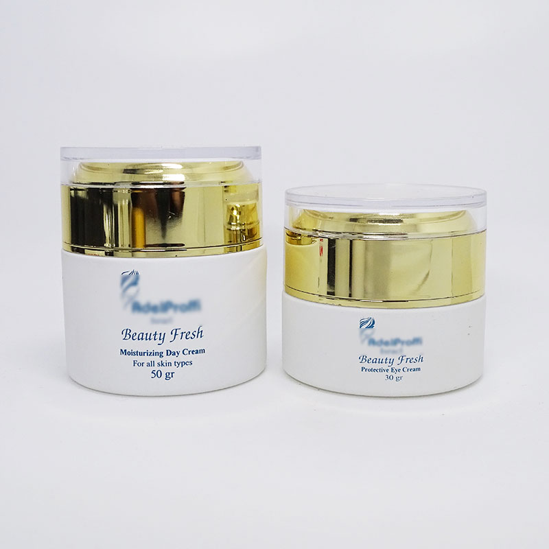 painted grey matte silver eye cream cosmetic packaging 20g glass jar