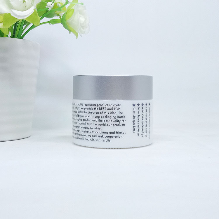 painting pink porcelain glass cosmetic cream jar 15g 30g 50g 100g cosmetic packaging jar with pink plastic lid