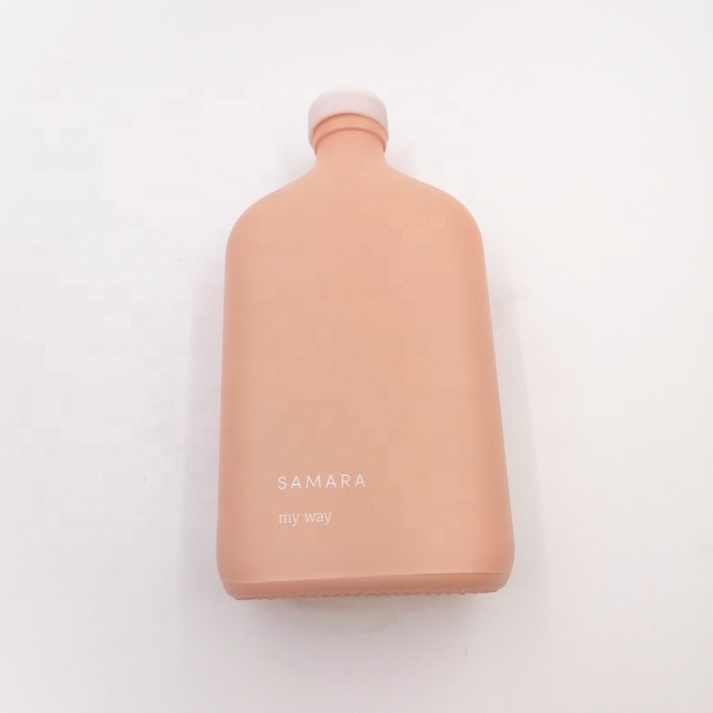 pantone design flat portable coffee kombucha cold juice beverage glass bottle with custom cap BPA free tritan 250ml 12oz