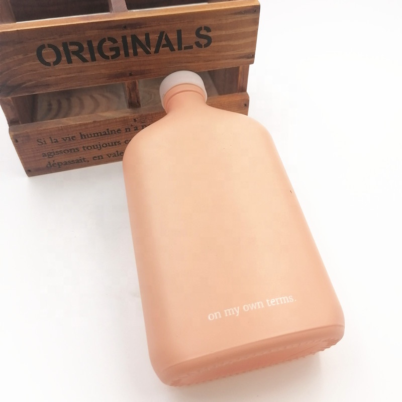pantone design flat portable coffee kombucha cold juice beverage glass bottle with custom cap BPA free tritan 250ml 12oz
