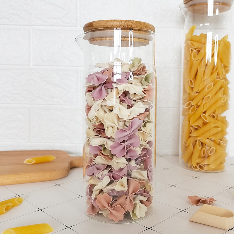 pantry bathroom kitchen laundry glass jar with spout glass container with lid