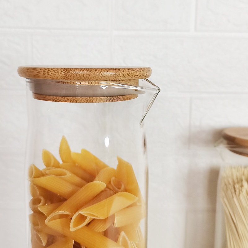 pantry bathroom kitchen laundry glass jar with spout glass container with lid