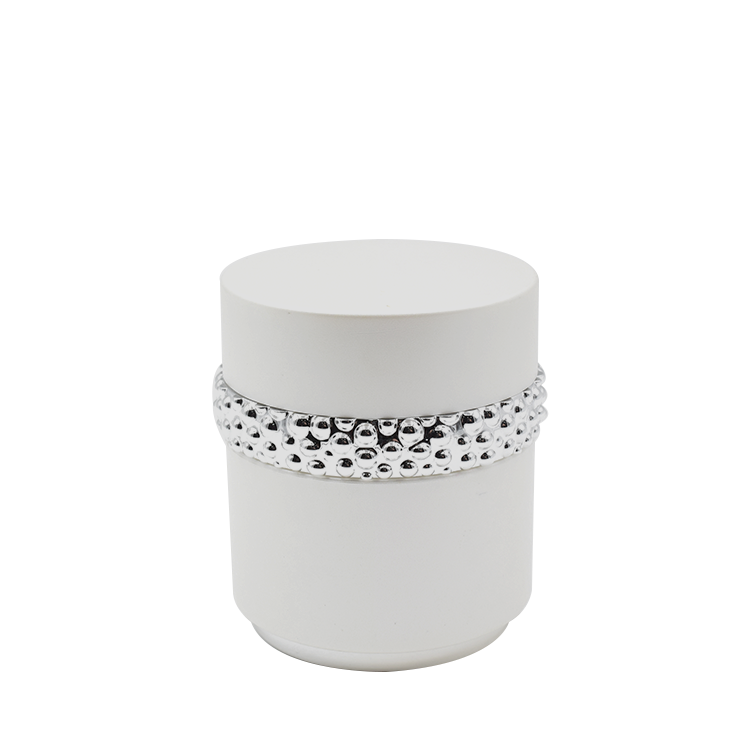 pearl white beauty skin care container round 30g 50g plastic acrylic facial ointment cream jar for cosmetic package