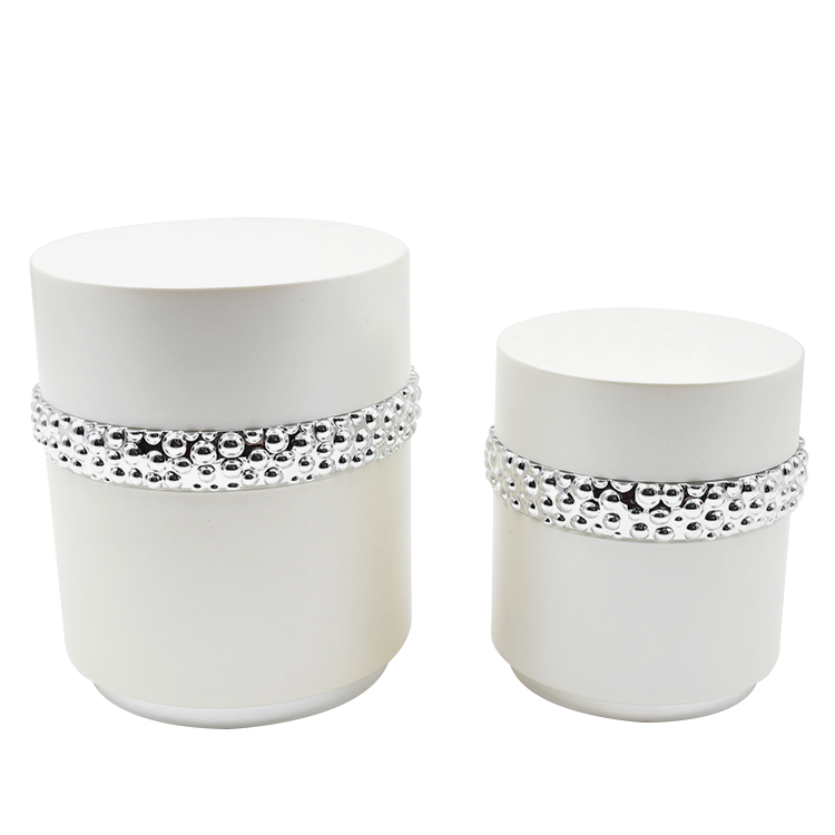 pearl white beauty skin care container round 30g 50g plastic acrylic facial ointment cream jar for cosmetic package