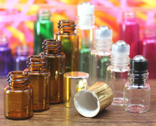 perfume essential oil 0.5ml 1ml 2ml 5ml 10ml 15ml 30ml colorful glass roller bottles with stainless roll on ball