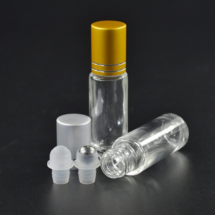 perfume eye cream essential oil clear blue amber 4ml 6ml 8ml 10ml roll on glass roller bottle with stainless steel ball