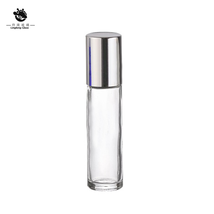perfume glass bottle 10ml Roll On Bottles Roller Glass for Oil Lip with screen printing
