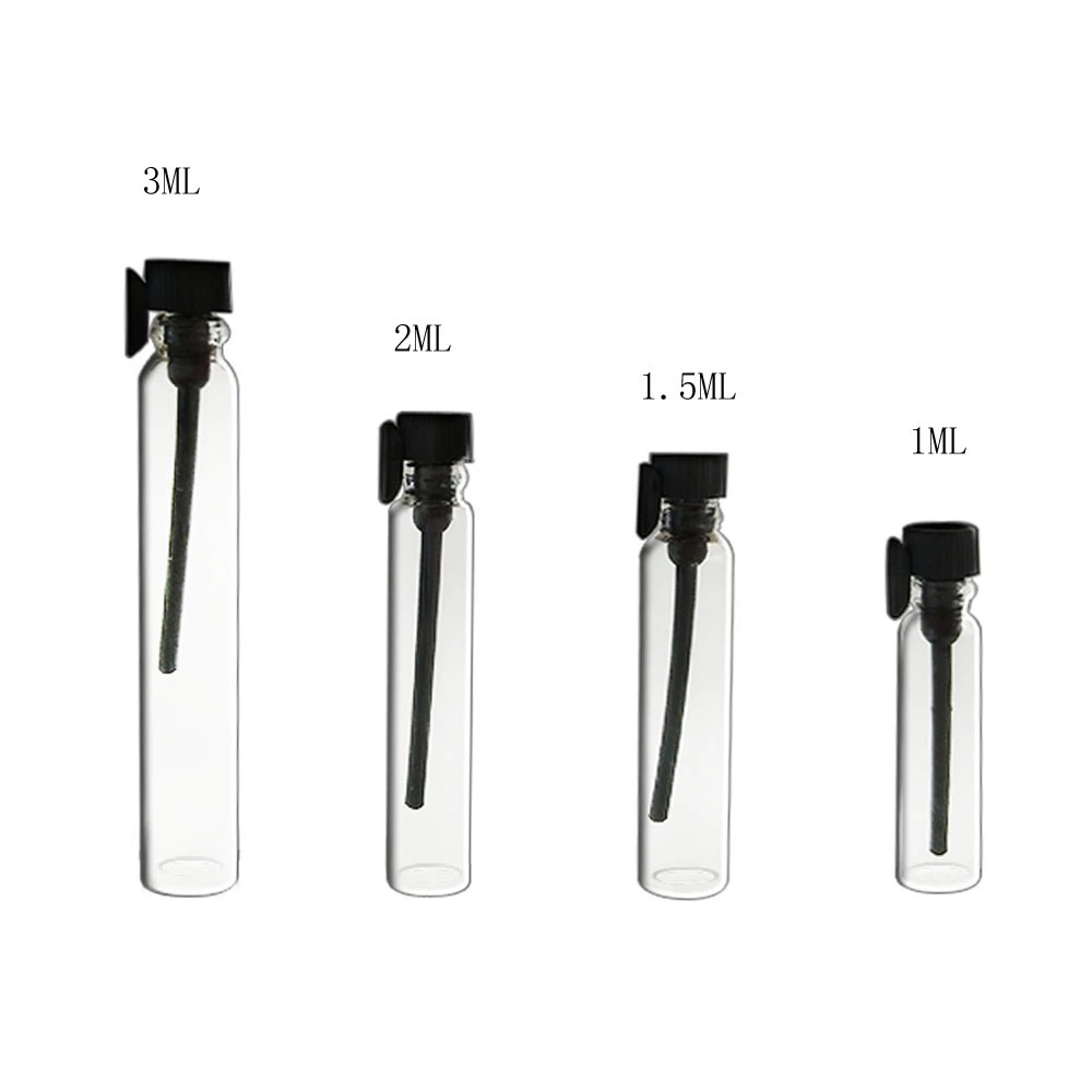 perfume sample test vial bottles 1ml 1.5ml 2ml 3ml with plastic stick,perfume samples vials
