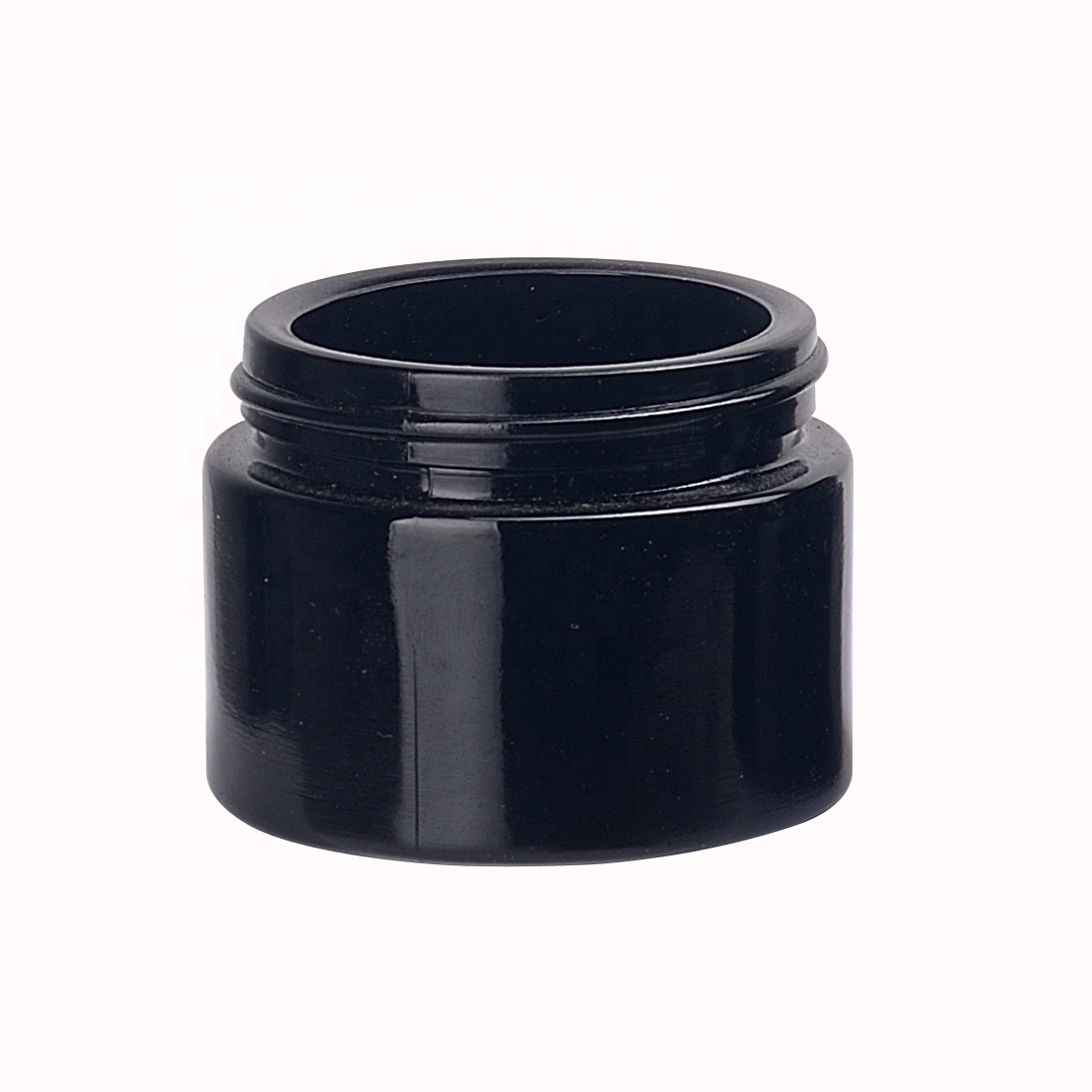 personal care 50g black glass cosmetic jar 50ml empty cream glass jar with wooden lid