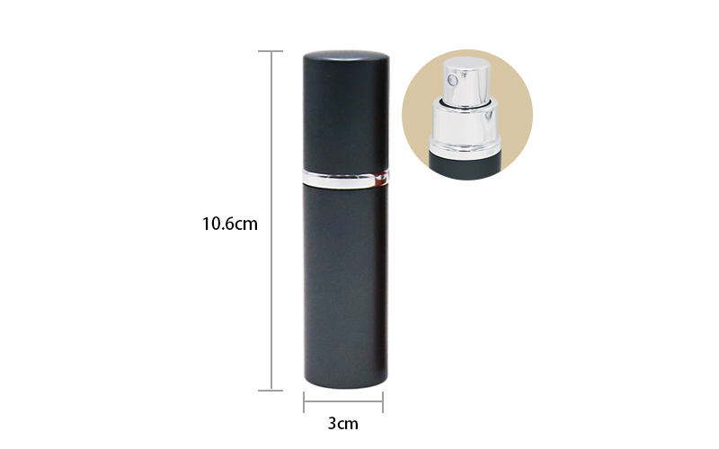 personal care industry use aluminum perfume spray bottle fine mist spray atomizer refillable bottle
