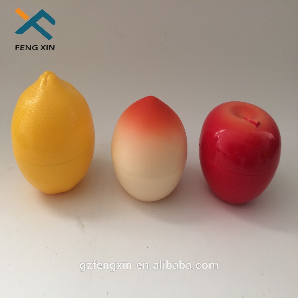 personal care use fruit shape plastic jar