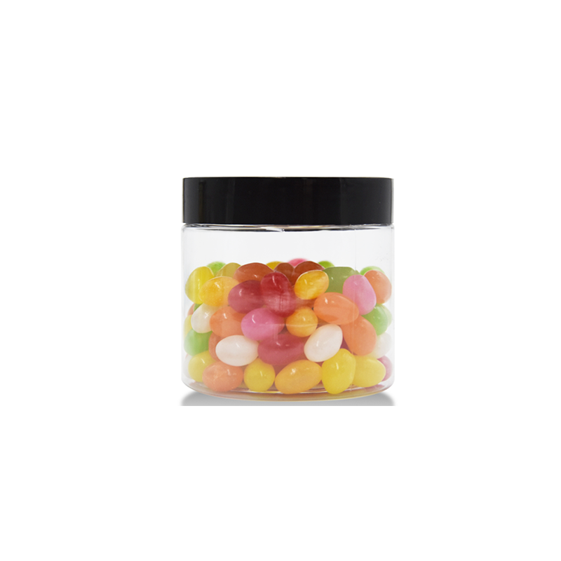 pet jar 500 ml cosmetic pet jars/plastic food jar plastic jar with aluminum lid/candy container clear candy store containers