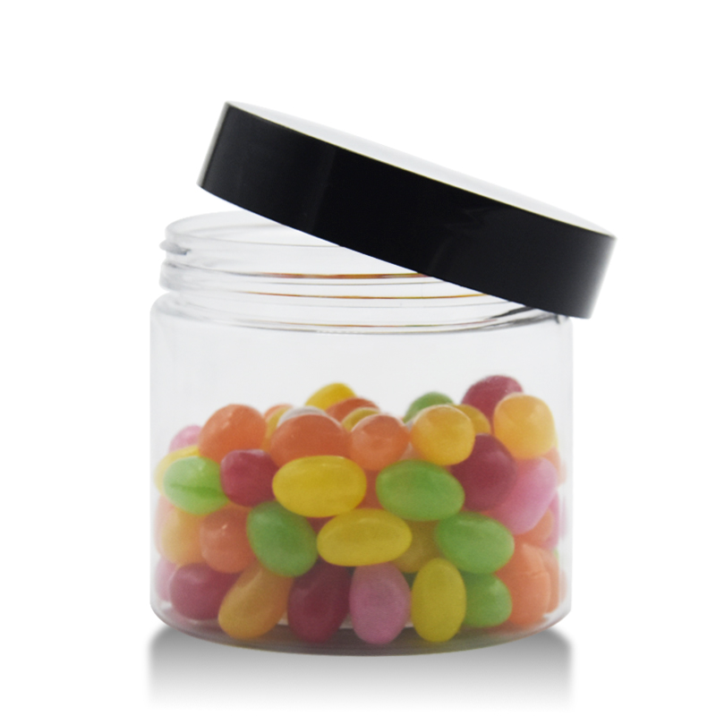 pet jar with aluminum lid 500ml pet jar/frosted plastic jar plastic honey jars/containers for candy disposable candy container
