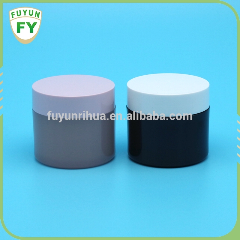 pet plastic jars cosmetics 50g matte black plastic jars with lids wholesale