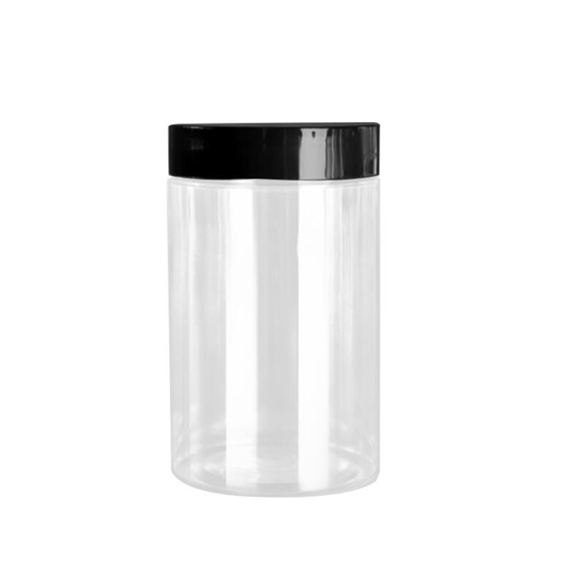 pet plastic jars cosmetics 8oz matte black plastic jars with lids wholesale