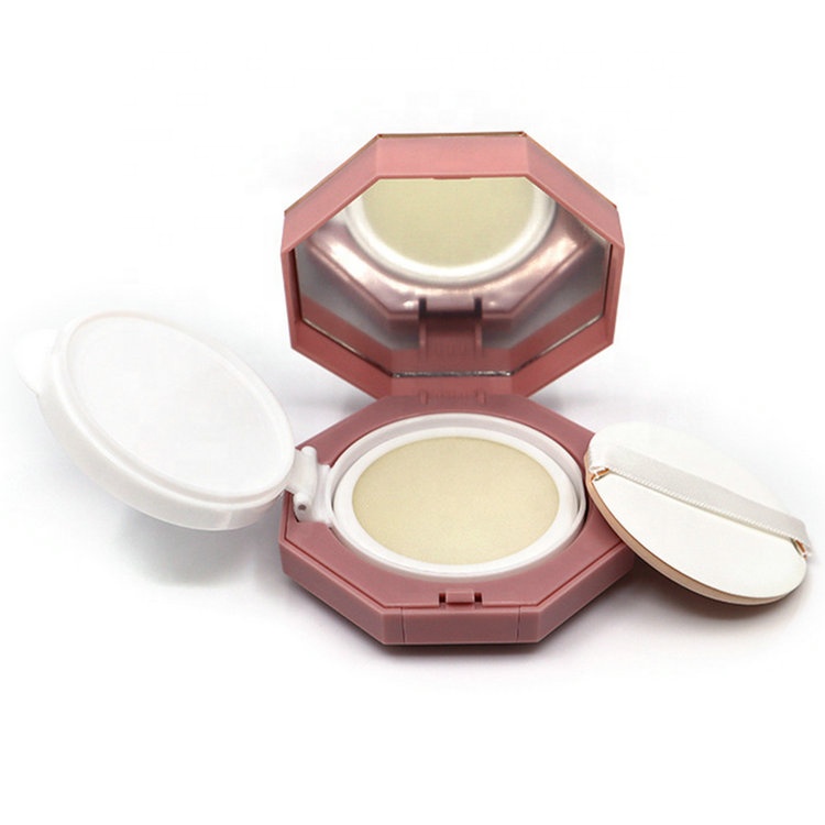 pink and white rhombus new type cosmetic compact powder case packaging empty plastic bb air cushion