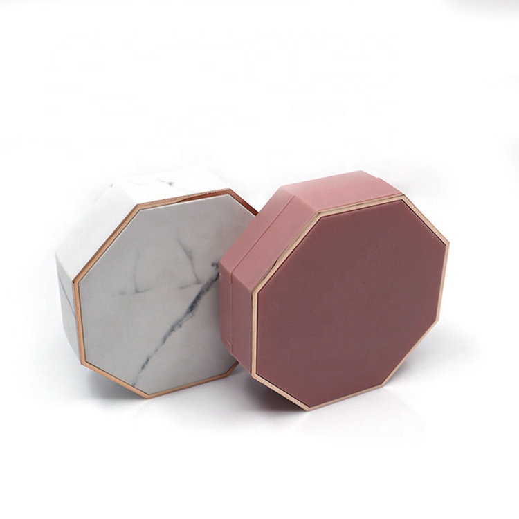 pink and white rhombus new type cosmetic compact powder case packaging empty plastic bb air cushion