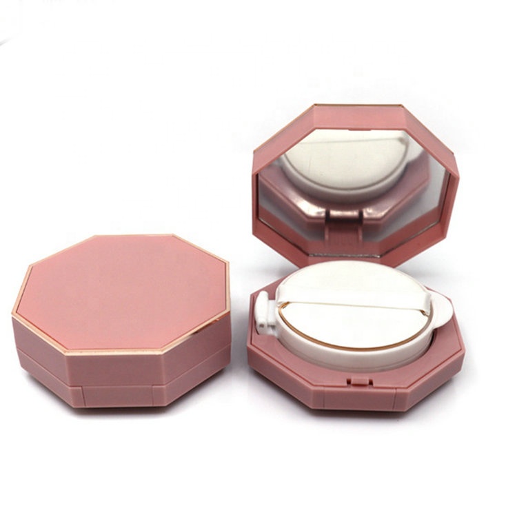 pink and white rhombus new type cosmetic compact powder case packaging empty plastic bb air cushion