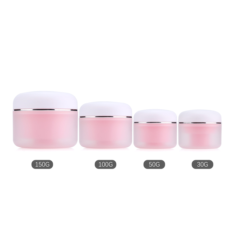 pink bule green low profile eco friendly coloured cream plastic jars 30g 50g 100g 150g plastic jar for skin care cream