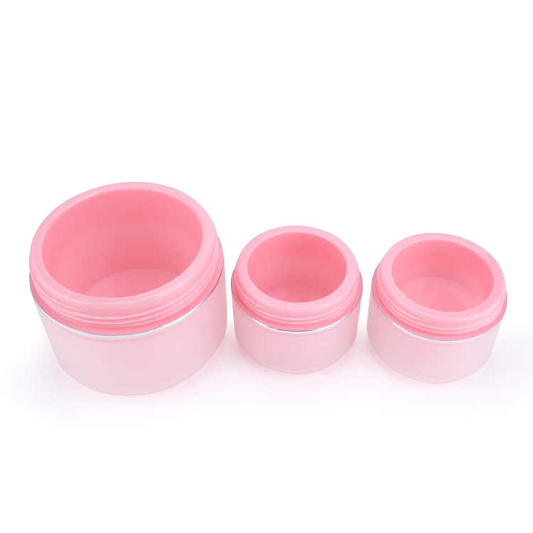 pink bule green low profile eco friendly coloured cream plastic jars 30g 50g 100g 150g plastic jar for skin care cream