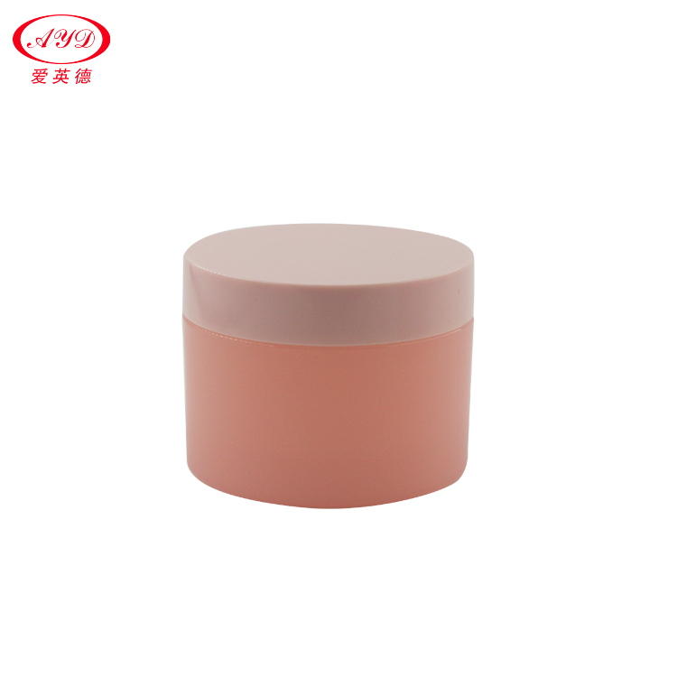 pink container jars ShaoXing factory manufacture cheap price round pink cosmetic face hand pink jars with white lid