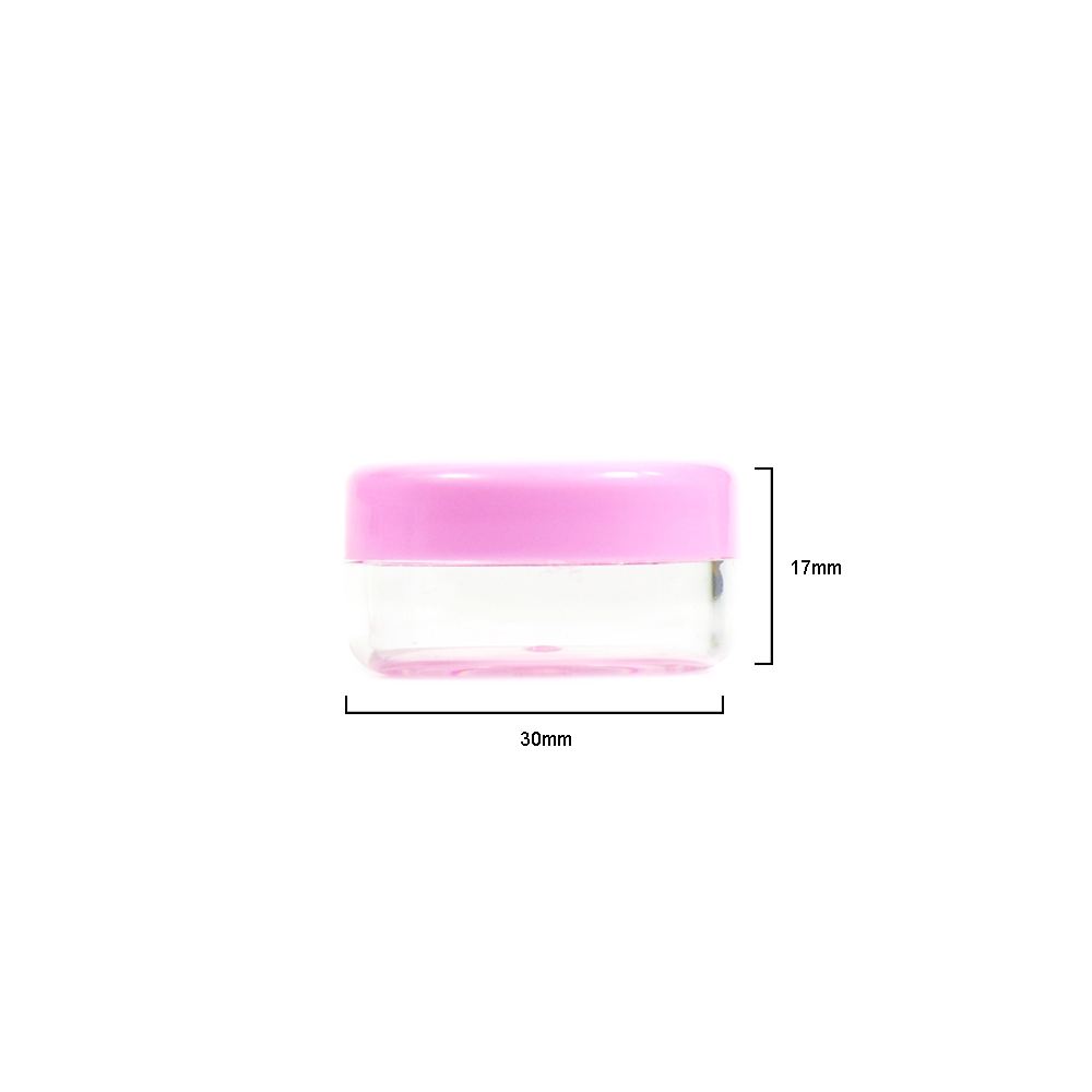 pink lid cheap price empty plastic mini cosmetic 10 g small plastic jar