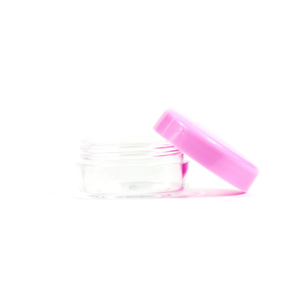 pink lid cheap price empty plastic mini cosmetic 10 g small plastic jar