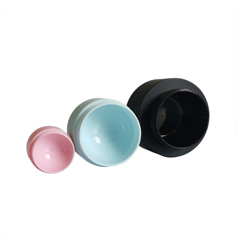 pink plastic cream coste jar recycled matte black plastic cosmetics containers and packaging cosmetic cream jars 5g 15g 20g 30g