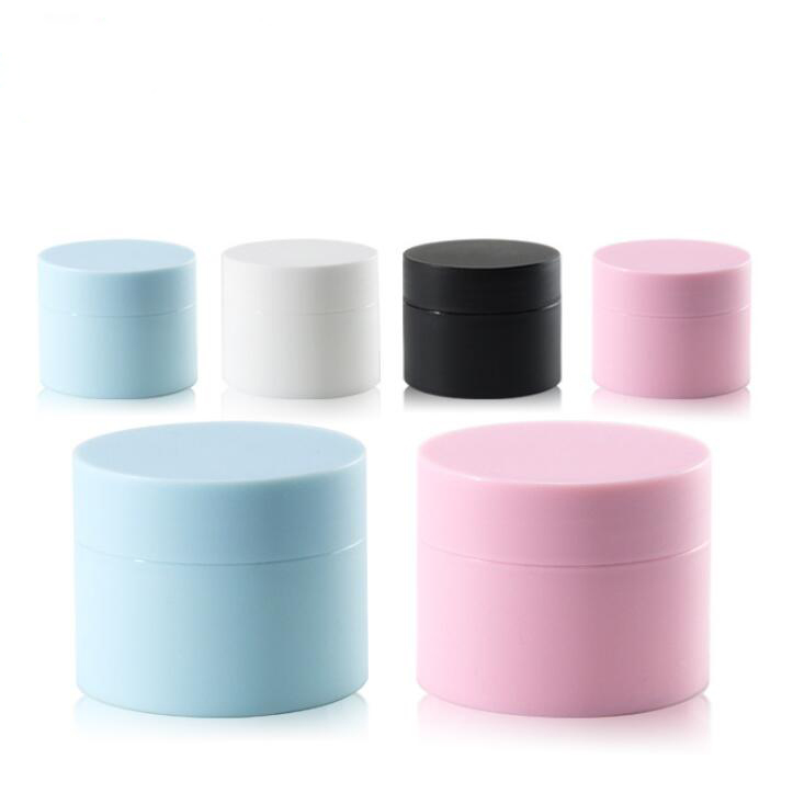 pink plastic cream  jar recycled matte black  plastic cosmetics containers and packaging cosmetic cream jars 5g 15g 20g 30g