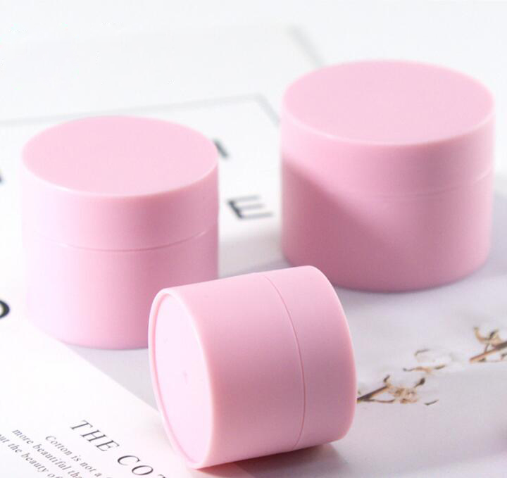 pink plastic cream jar recycled matte black plastic cosmetics containers and packaging cosmetic cream jars 5g 15g 20g 30g