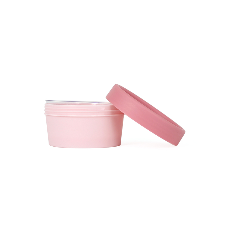 pink plastic pp cosmetic jar for cream