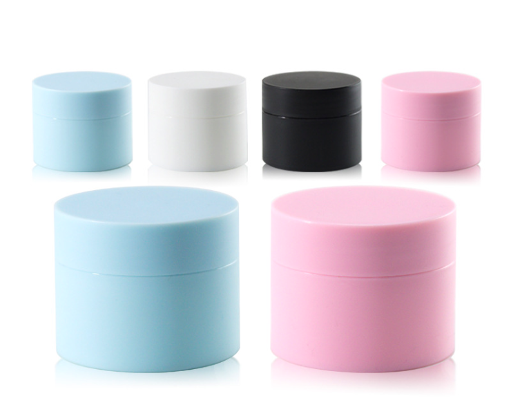 pink white blue cosmetic 5g plastic pp black cream jar for cream lotion