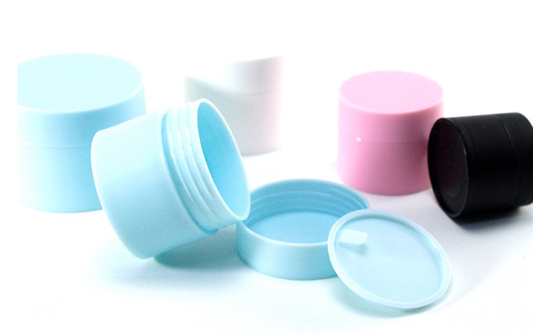 pink white blue cosmetic 5g plastic pp black cream jar for cream lotion