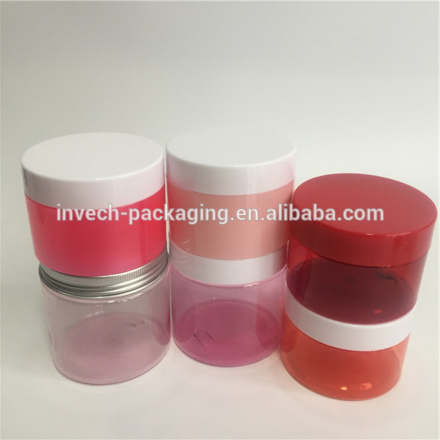 plastic PET jar 250ml 250g plastic cosmetic cream containers