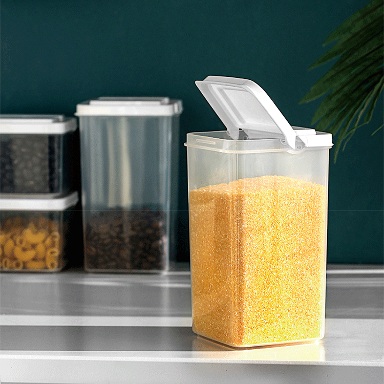 plastic PP food storage containers set dry food cereal fridge container box kitchen cereal storage jar