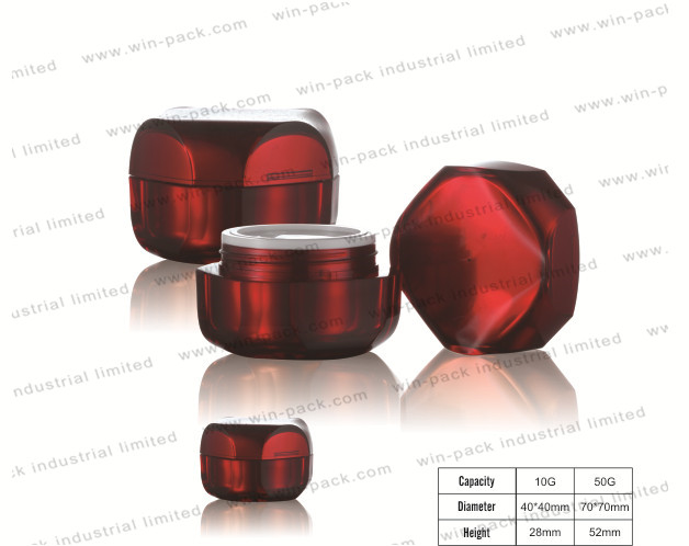 plastic acrylic cream jar for cosmetic cream with cap 10g 50g