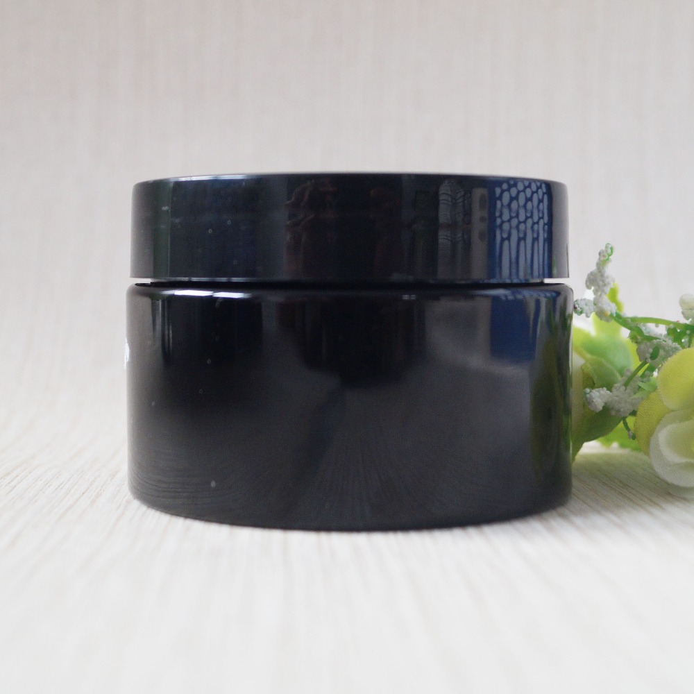 plastic black cosmetic jar plastic container pomade jar