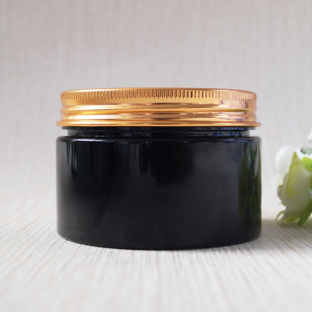 plastic black cosmetic jar plastic container pomade jar